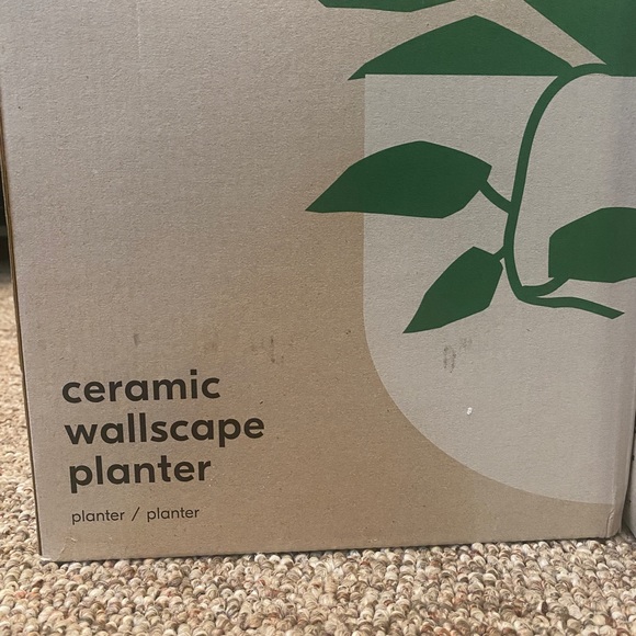West Elm Ceramic Wallscape Planter. Never used. In original box. - Picture 6 of 9